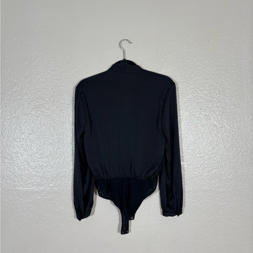 All Saints Black V-Neck Bodysuit - Picture 3 of 7